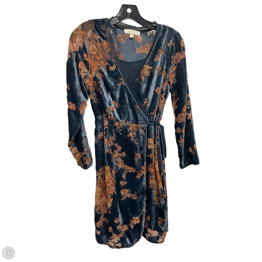 Dress Casual Midi By Eri + Ali In Blue & Orange, Size: S