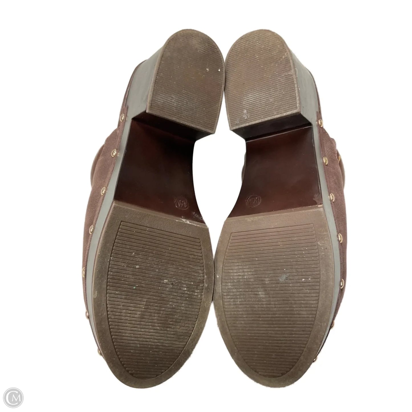 Shoes Heels Block By Cushionaire In Brown, Size: 8.5