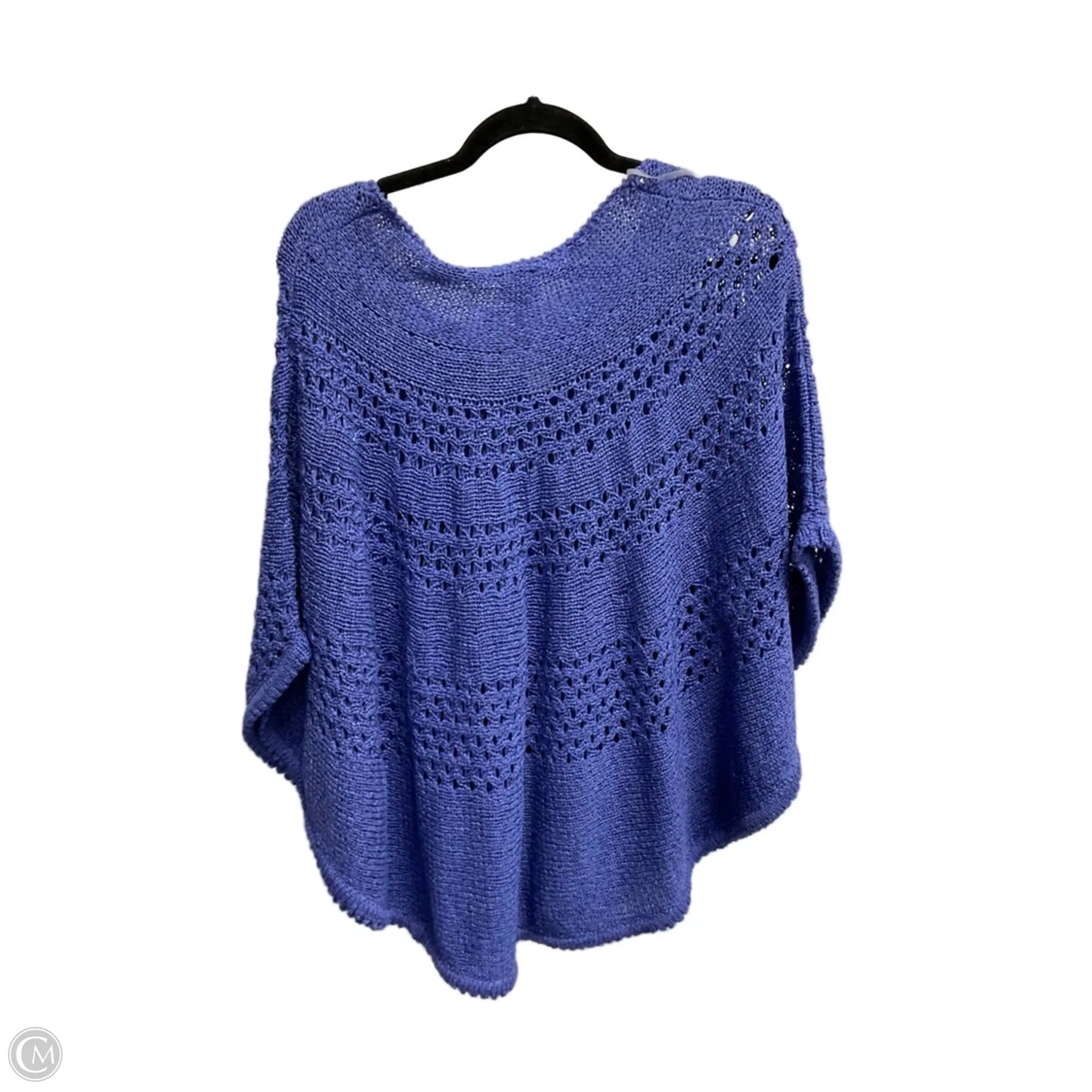 Poncho By Chicos In Blue, Size: S