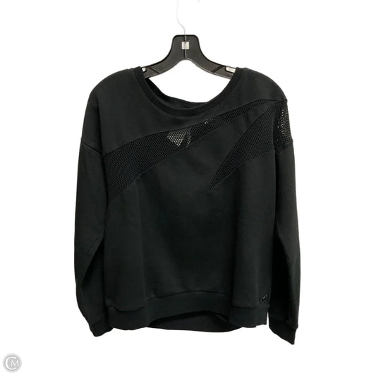 Athletic Sweatshirt Crewneck By Fabletics In Black, Size: L
