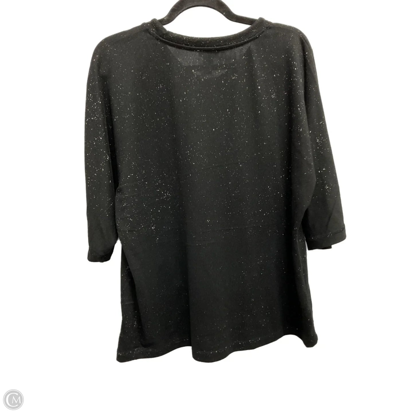 Top Short Sleeve By Chicos In Black, Size: L