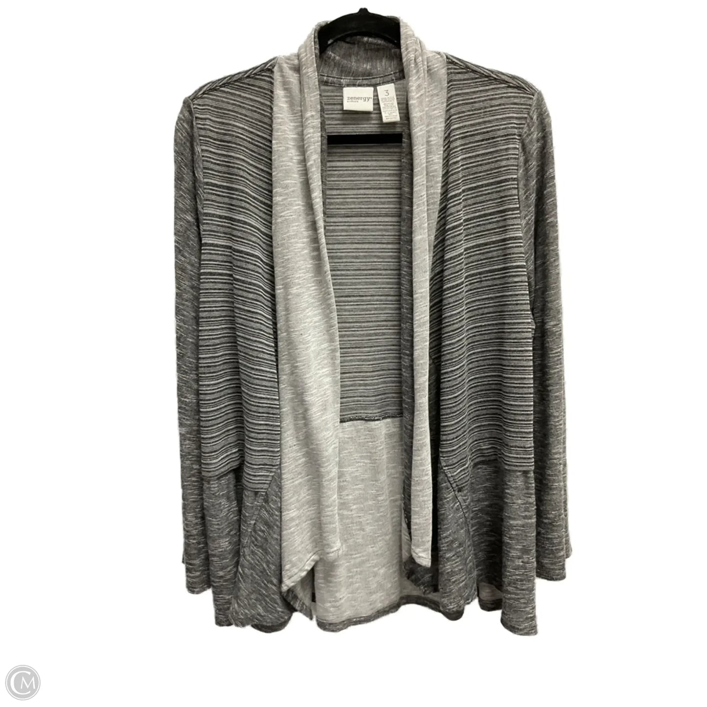 Cardigan By Zenergy By Chicos In Grey, Size: Xl