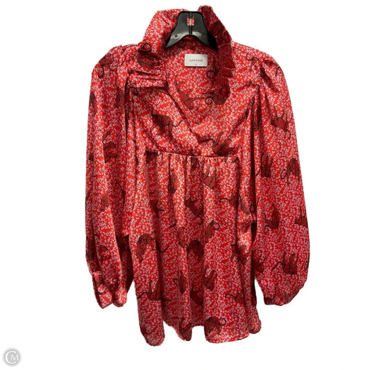 Blouse Long Sleeve By Adrienne In Animal Print, Size: S