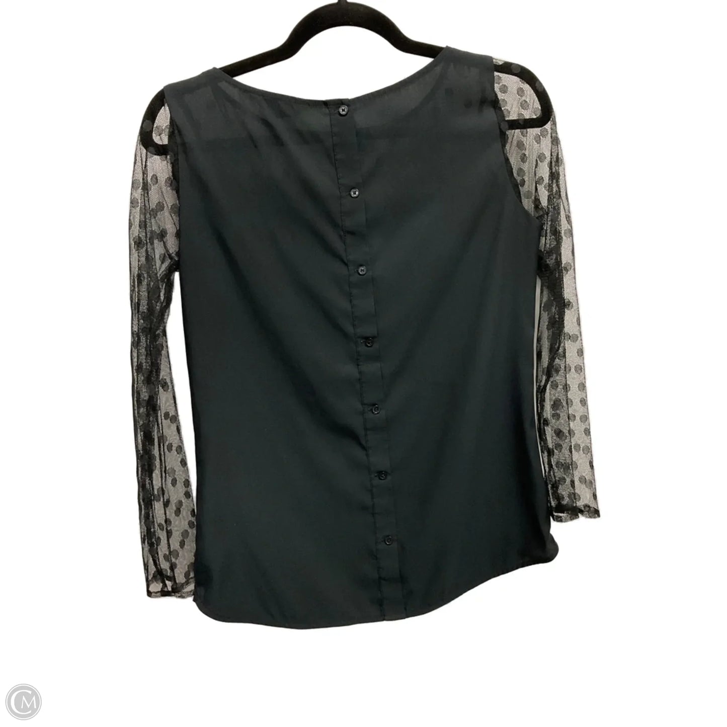 Top Long Sleeve By Express In Black, Size: Xs