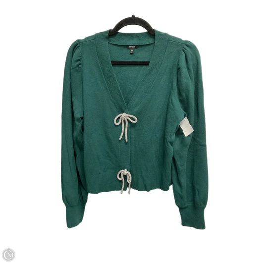 Cardigan By Express In Green, Size: L