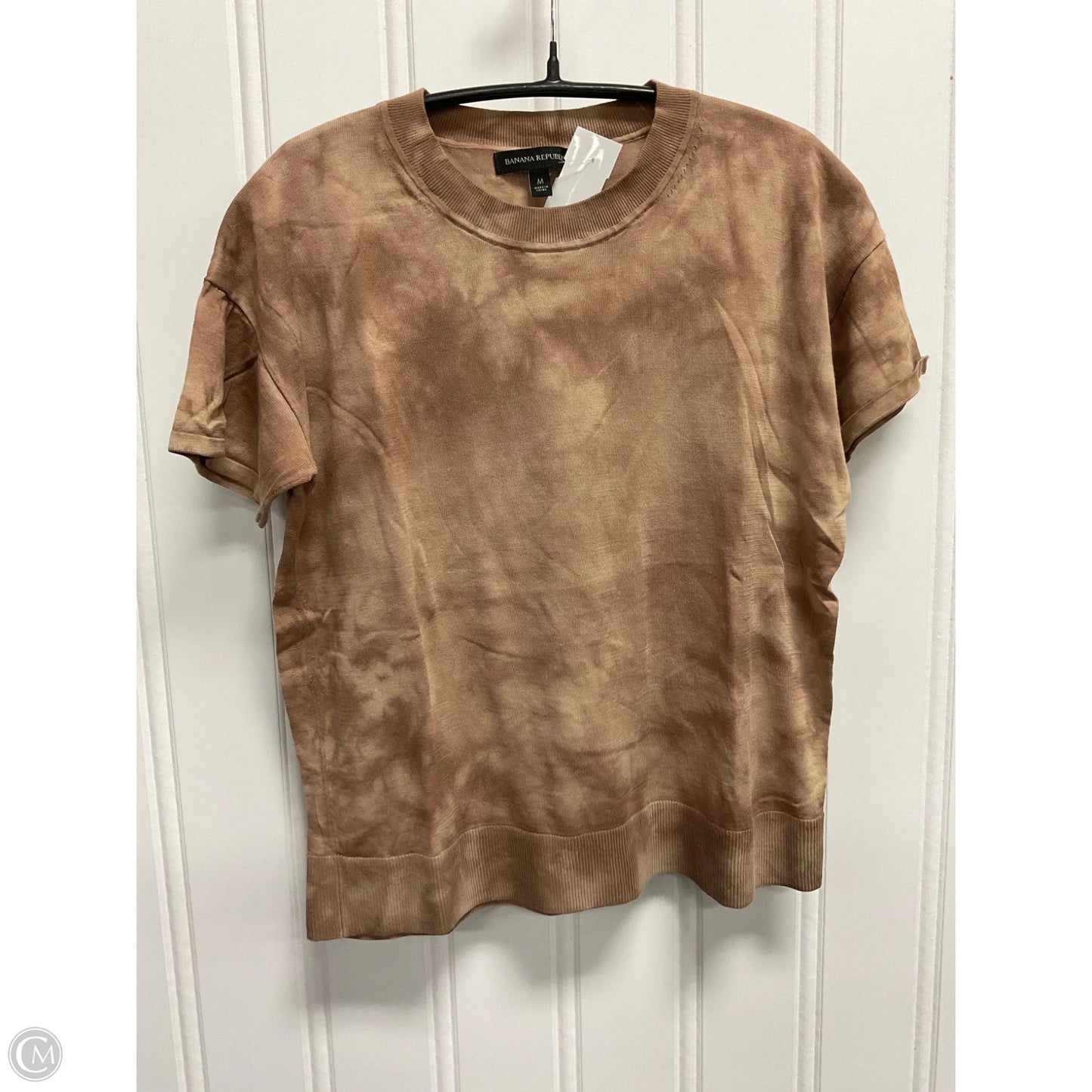Top Short Sleeve Basic By Banana Republic In Brown, Size: M
