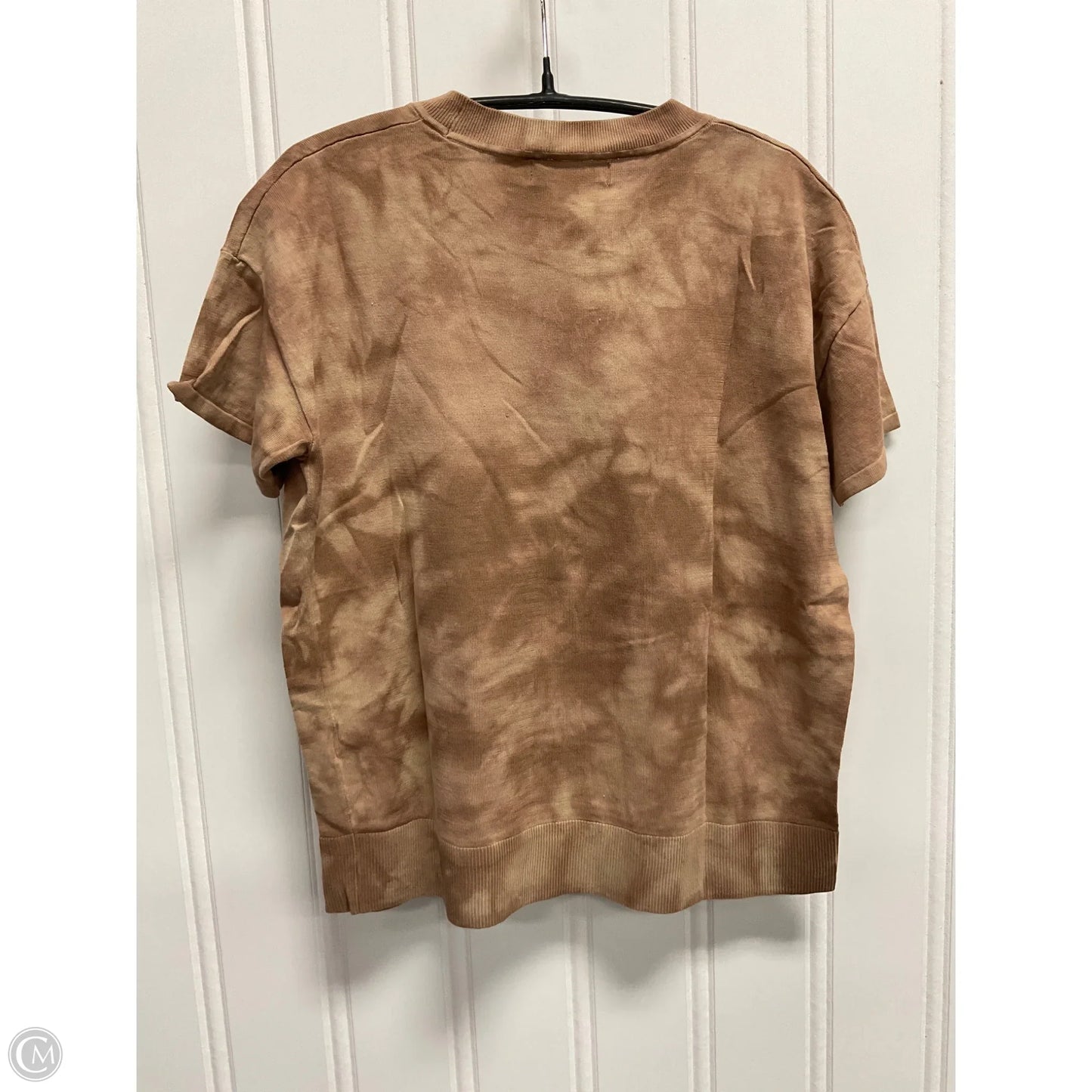 Top Short Sleeve Basic By Banana Republic In Brown, Size: M