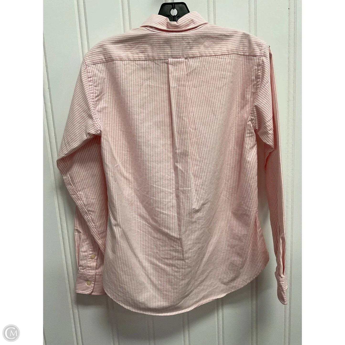 Blouse Long Sleeve By Ralph Lauren In Striped Pattern, Size: S