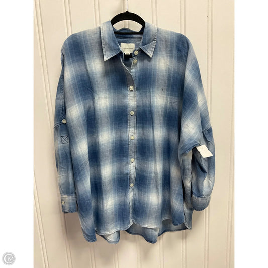 Top Long Sleeve By American Eagle In Blue, Size: S
