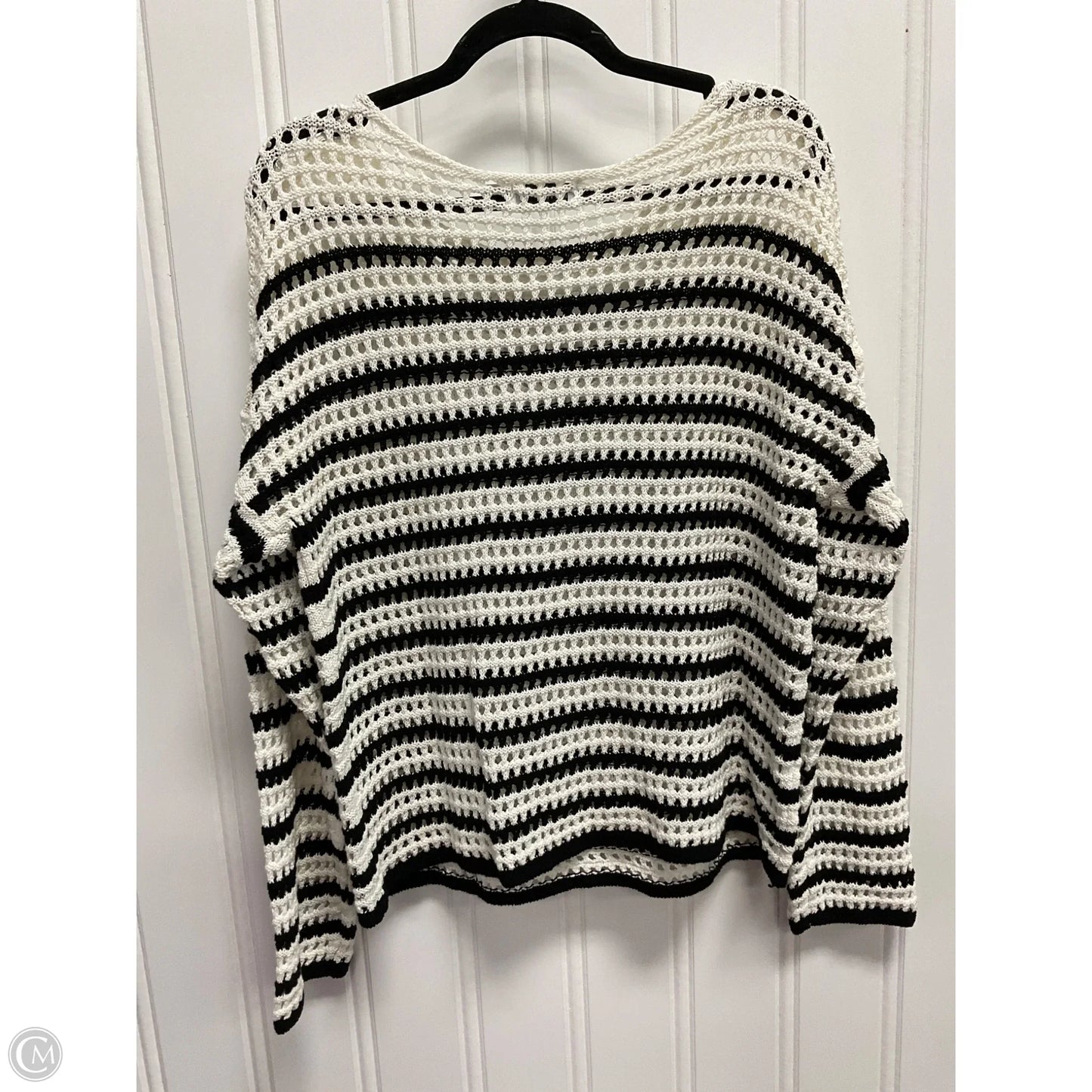 Sweater By Nine West In Striped Pattern, Size: L