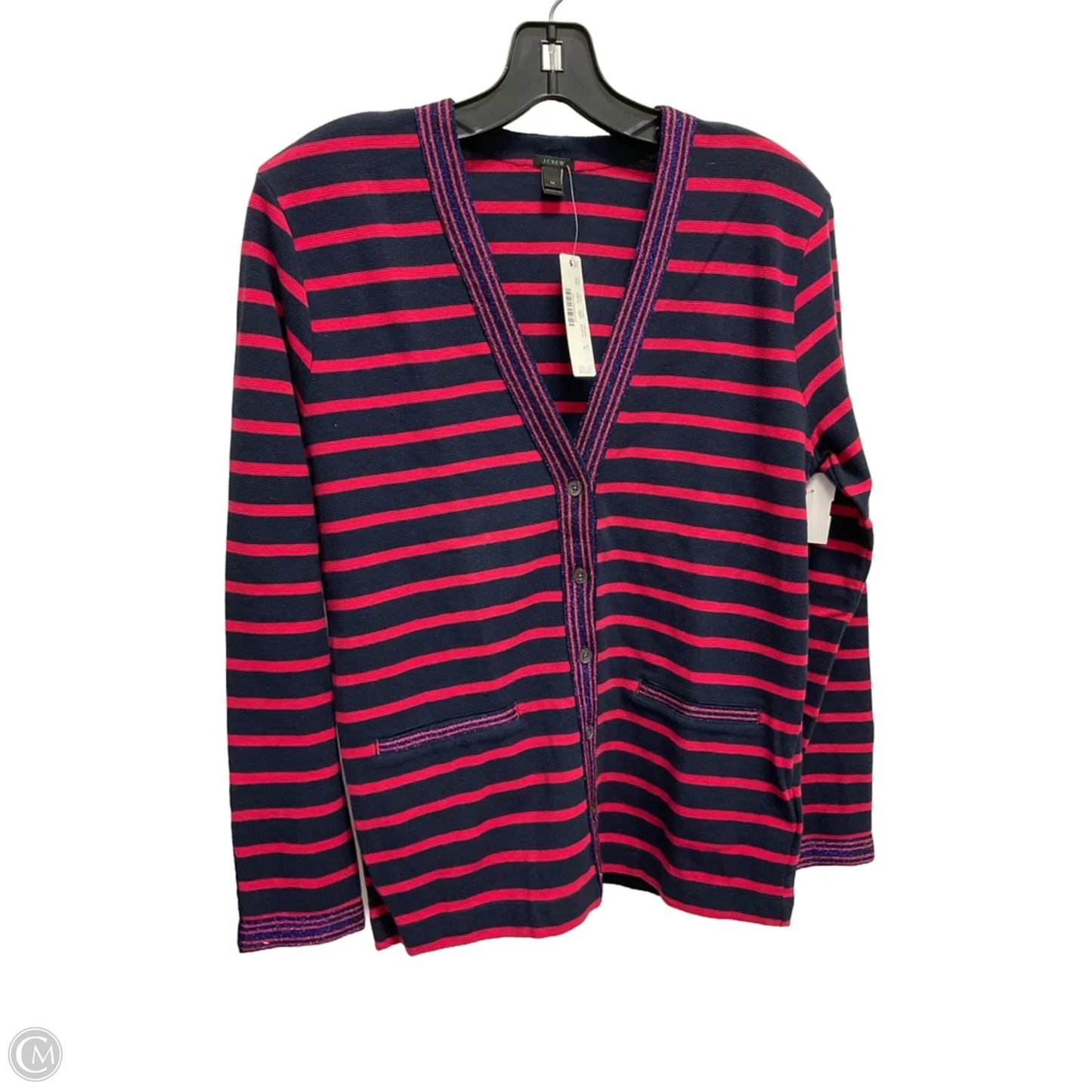 Cardigan By J. Crew In Striped Pattern, Size: M