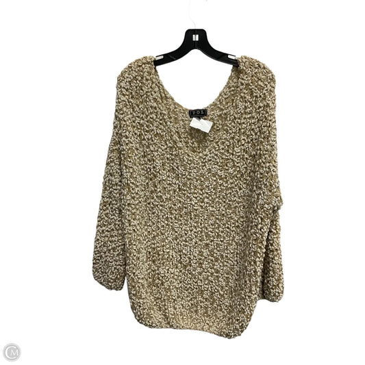 Sweater By Pol In Tan, Size: L
