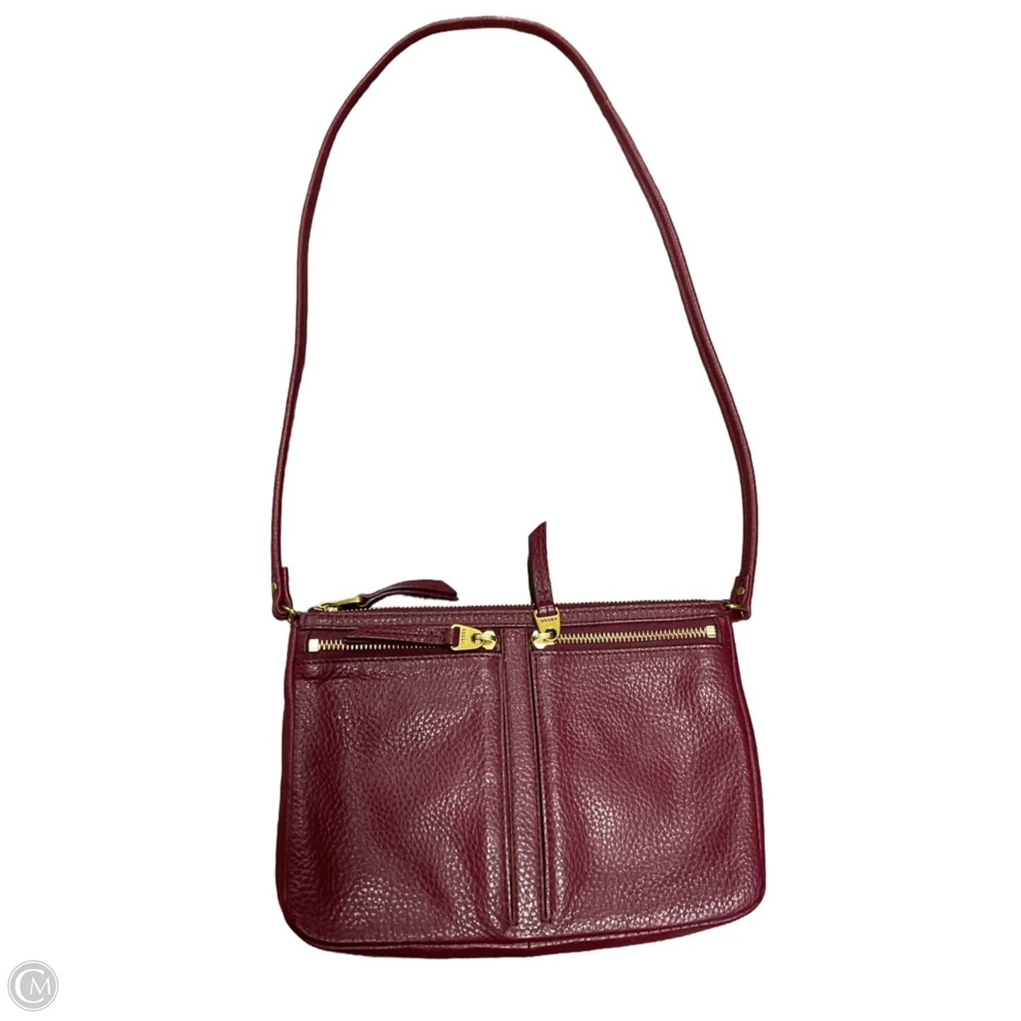 Crossbody Leather By Fossil, Size: Small