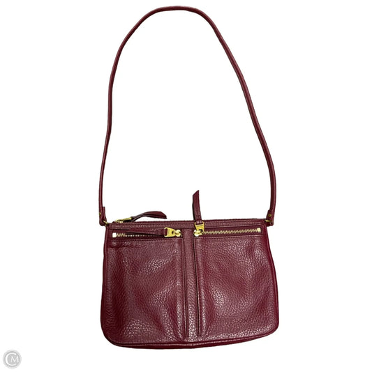 Crossbody Leather By Fossil, Size: Small