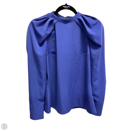 Blouse Long Sleeve By Express In Blue, Size: Sp