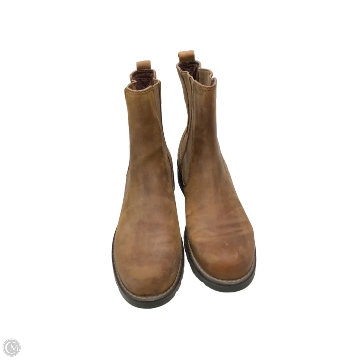Boots Ankle Flats By Clarks In Brown, Size: 8.5