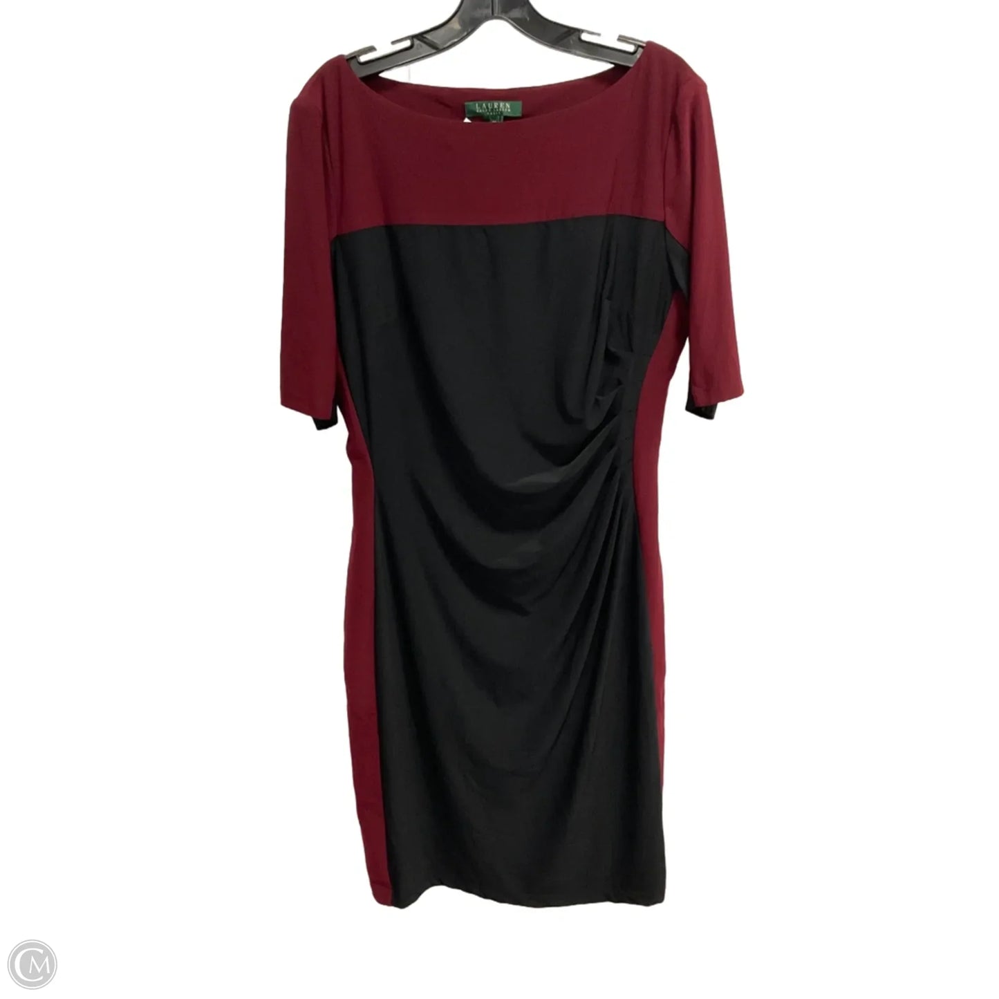 Dress Work By Lauren By Ralph Lauren In Maroon, Size: L
