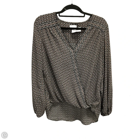 Blouse Long Sleeve By Max Studio In Multi-colored, Size: L