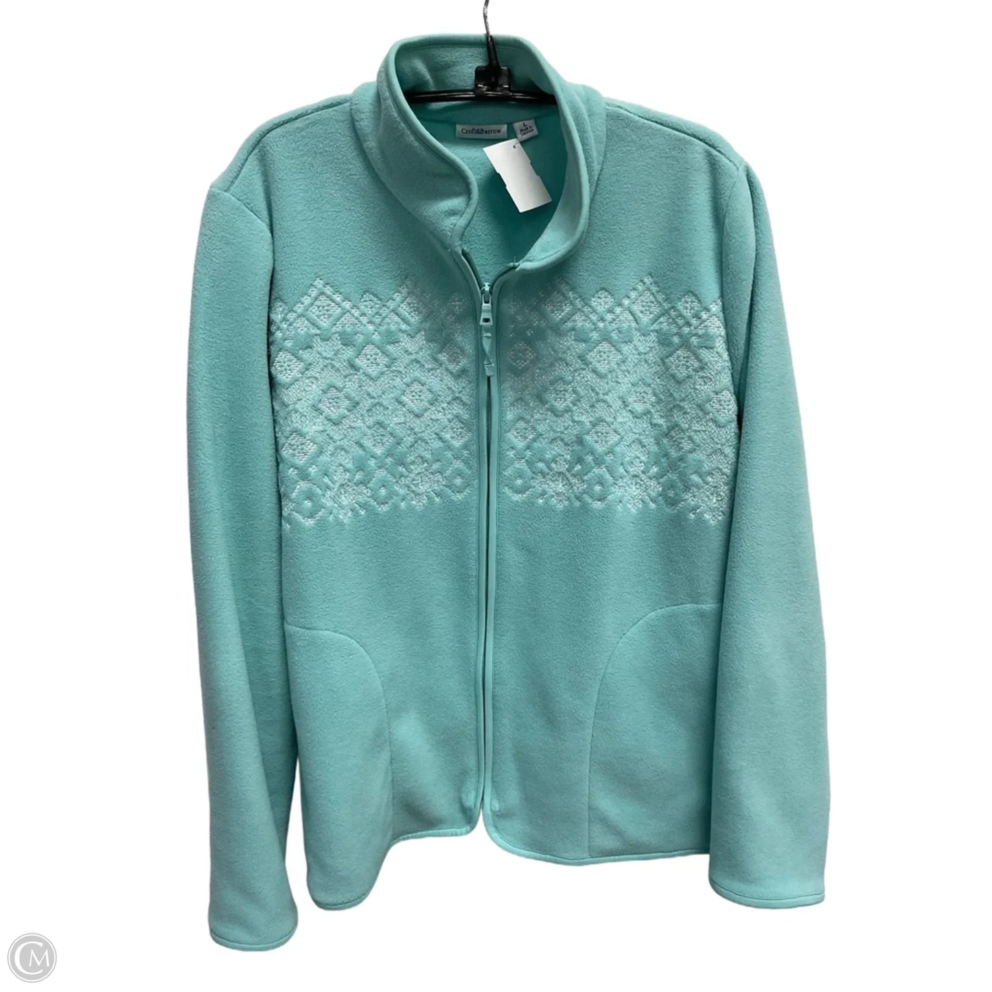 Jacket Fleece By Croft And Barrow In Aqua, Size: Xl