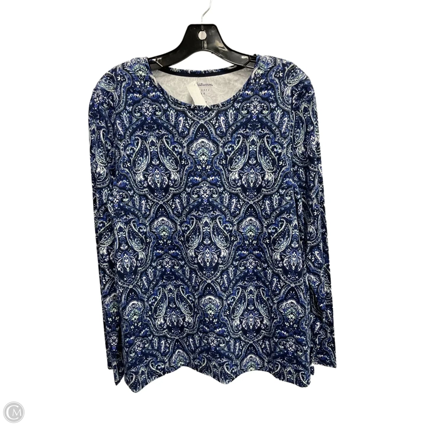 Top Long Sleeve Basic By Croft And Barrow In Blue, Size: L