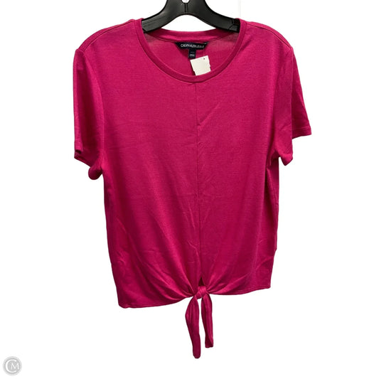 Top Short Sleeve By Calvin Klein In Pink, Size: S