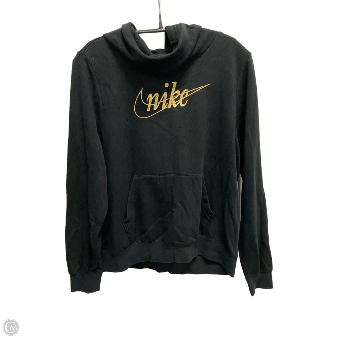 Athletic Sweatshirt Hoodie By Nike Apparel In Black, Size: M