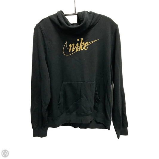 Athletic Sweatshirt Hoodie By Nike Apparel In Black, Size: M