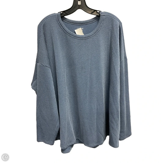 Top Long Sleeve By Maurices In Blue, Size: 2x