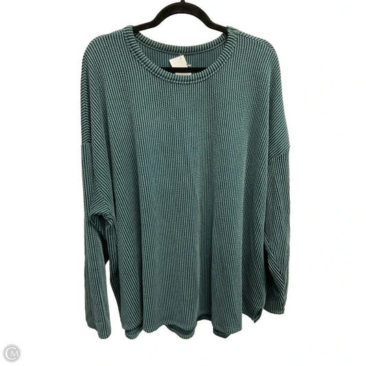 Top Long Sleeve By Maurices In Teal, Size: 2x