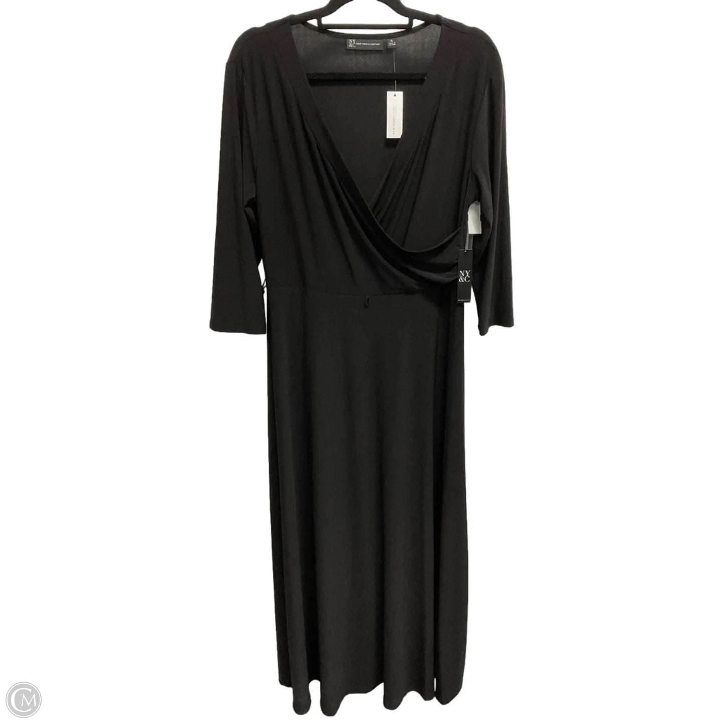 Dress Casual Maxi By New York And Co In Black, Size: Xl