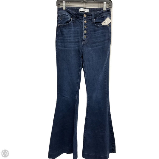 Jeans Flared By Kancan In Blue Denim, Size: 4