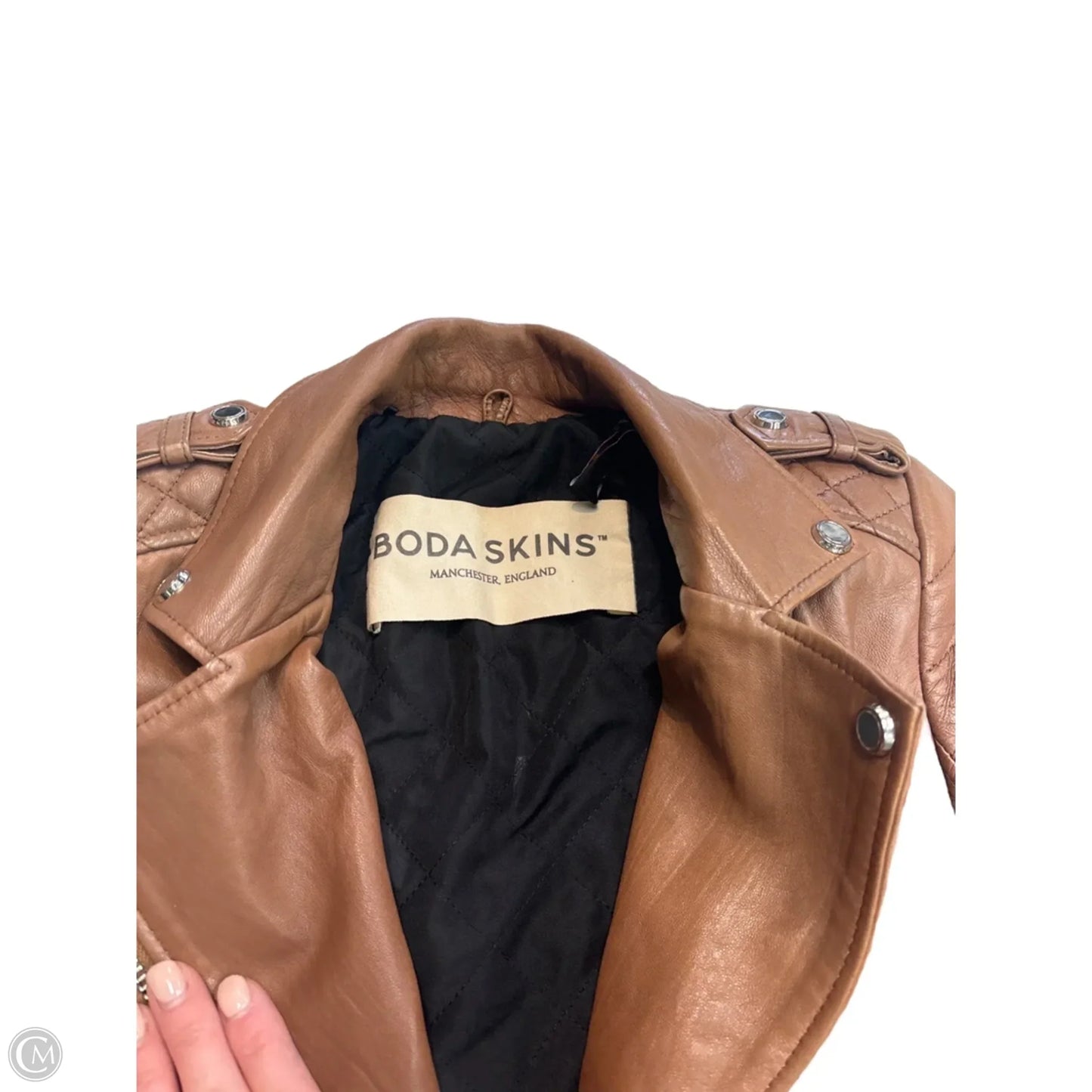 Jacket Leather By Cma In Brown, Size: Xs