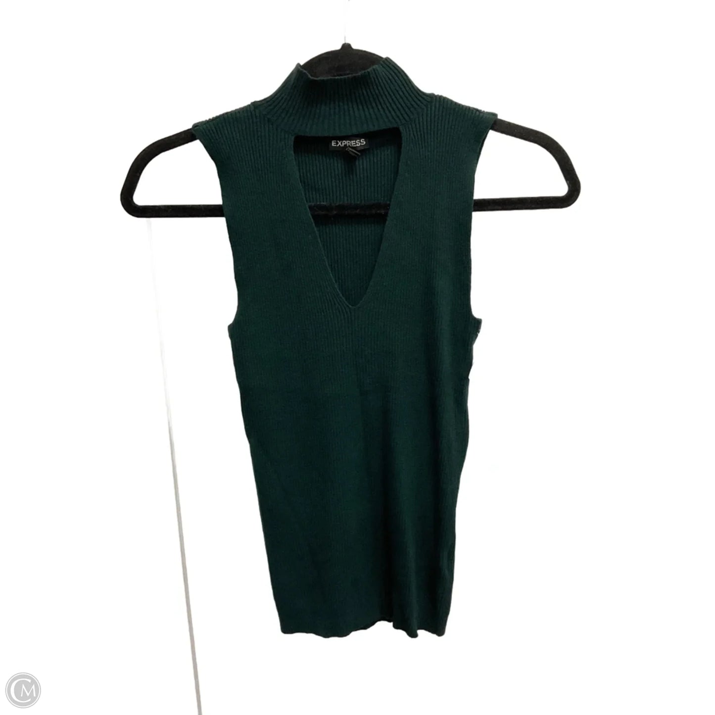 Top Sleeveless By Express In Green, Size: Sp
