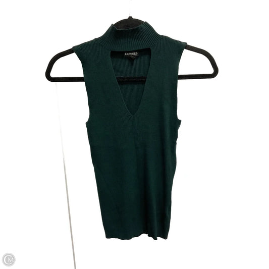 Top Sleeveless By Express In Green, Size: Sp