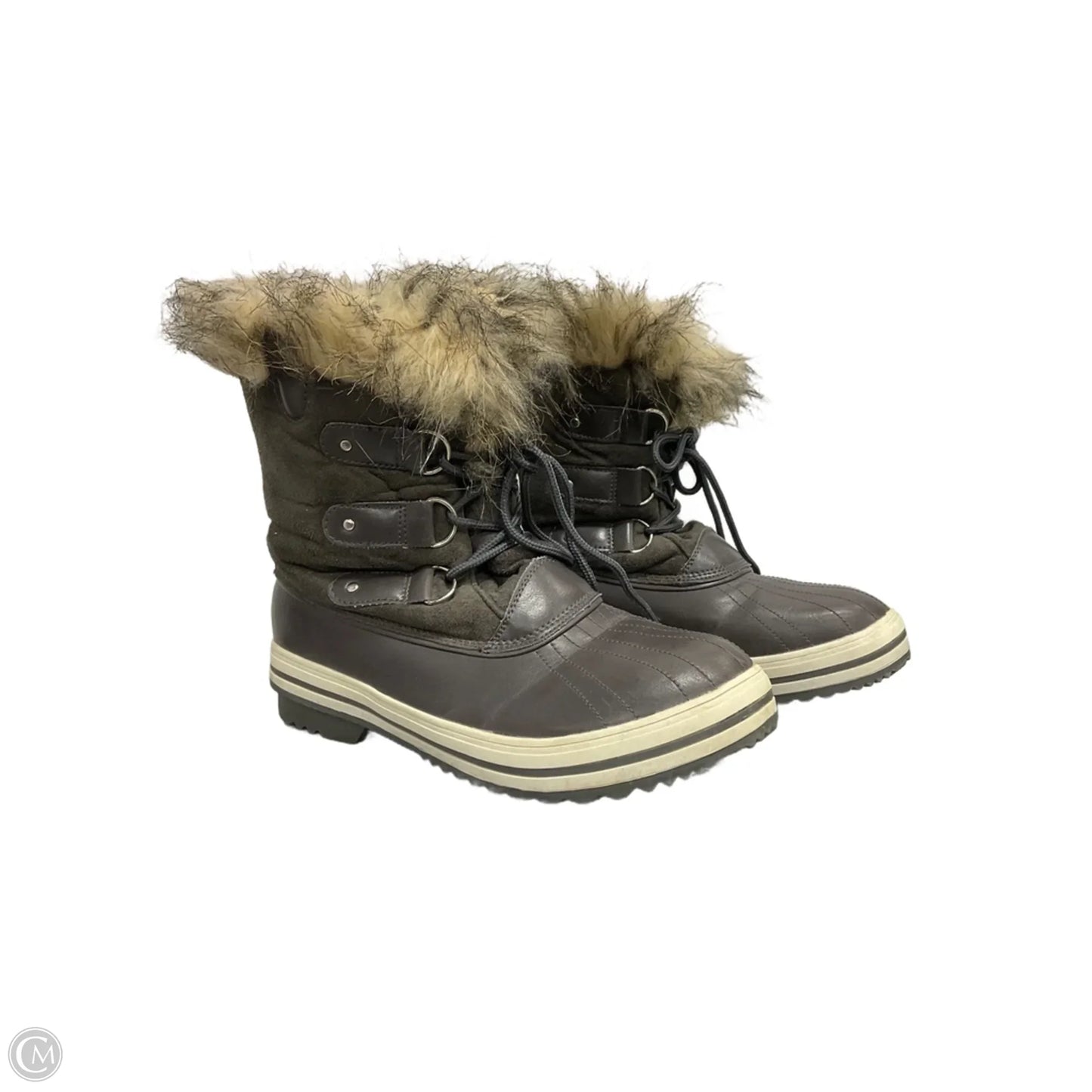 Boots Snow By Clothes Mentor In Brown, Size: 10