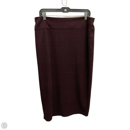 Skirt Midi By 14th And Union In Maroon, Size: L