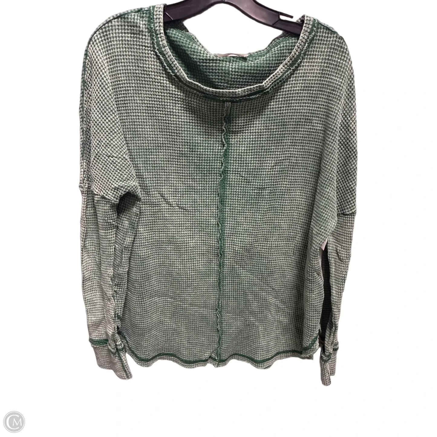 Top Long Sleeve By Zenana In Green, Size: L