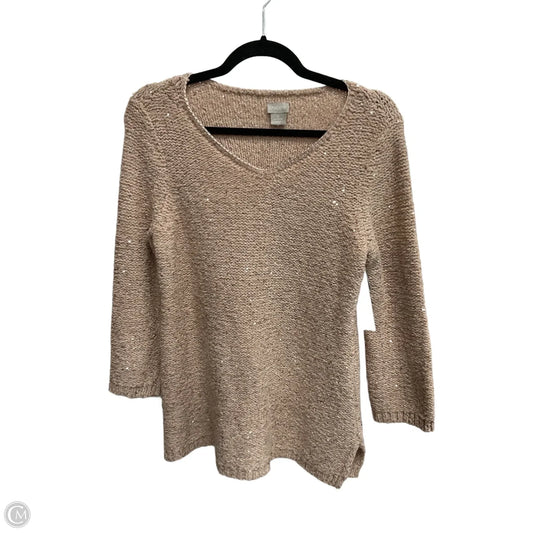 Sweater By Chicos In Pink, Size: Mp