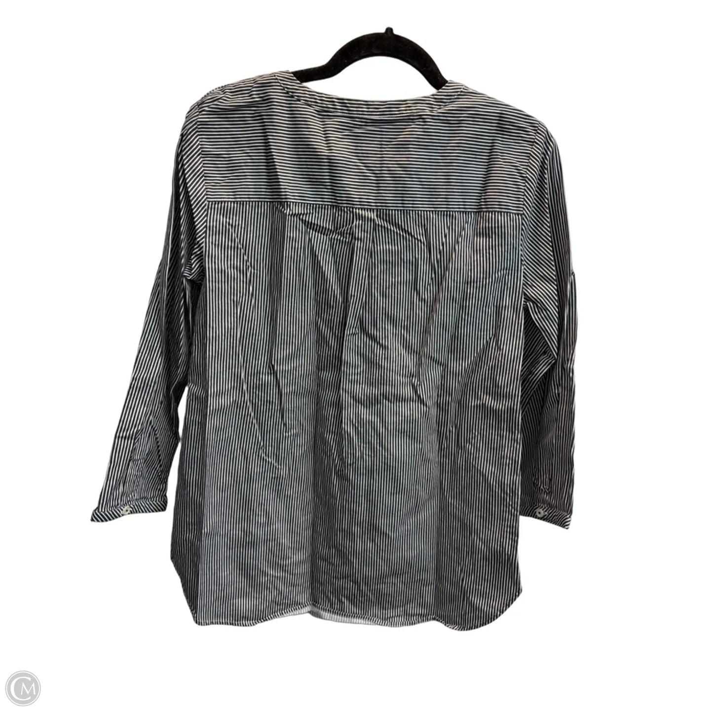 Top Long Sleeve By Talbots In Striped Pattern, Size: M