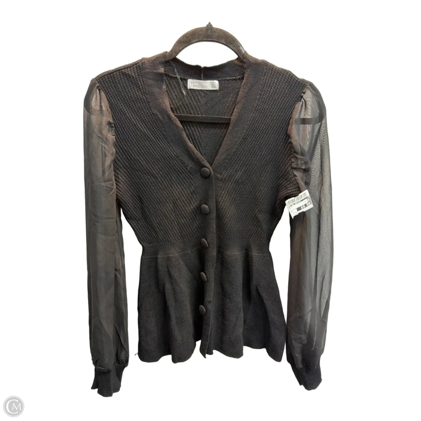 Top Long Sleeve By 89th And Madison In Black, Size: Xs