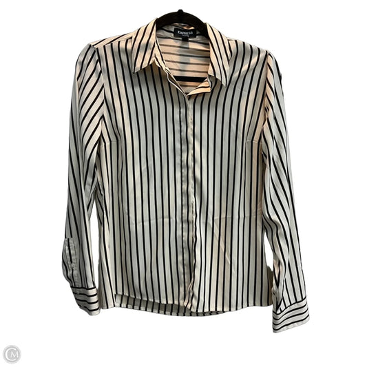 Top Long Sleeve By Express In Striped Pattern, Size: Xs