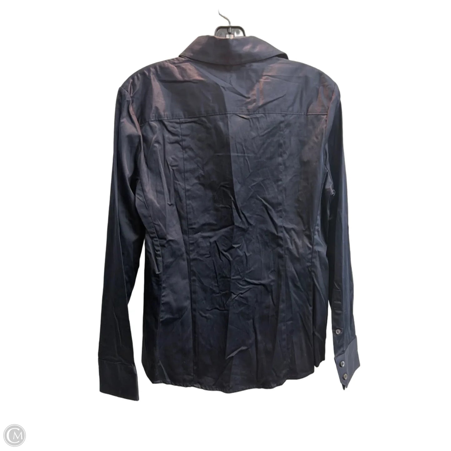 Blouse Long Sleeve By Banana Republic In Navy, Size: L