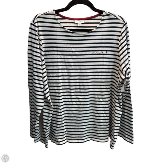 Top Long Sleeve Basic By J. Jill In Striped Pattern, Size: Xl