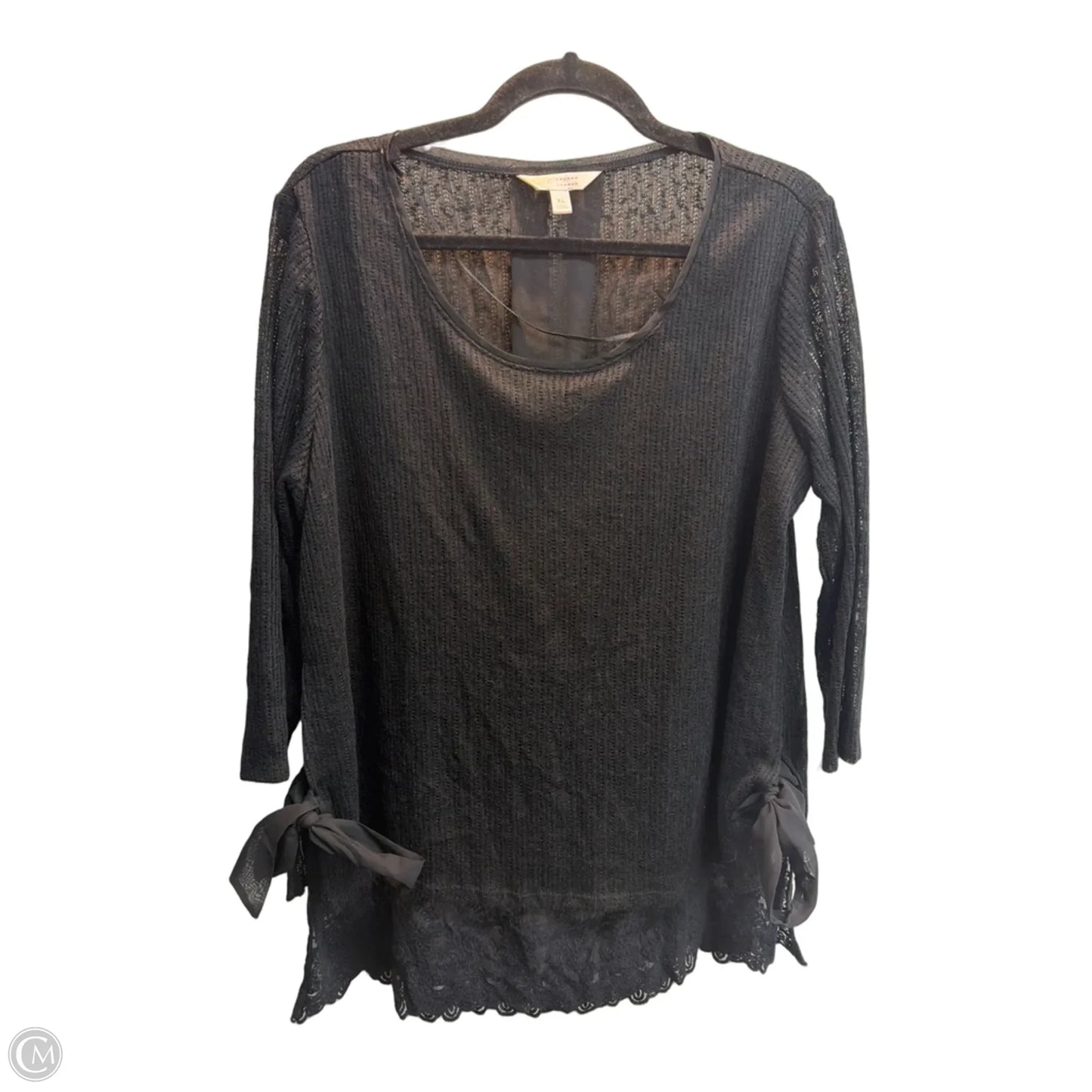 Top Long Sleeve By Lc Lauren Conrad In Black, Size: Xl