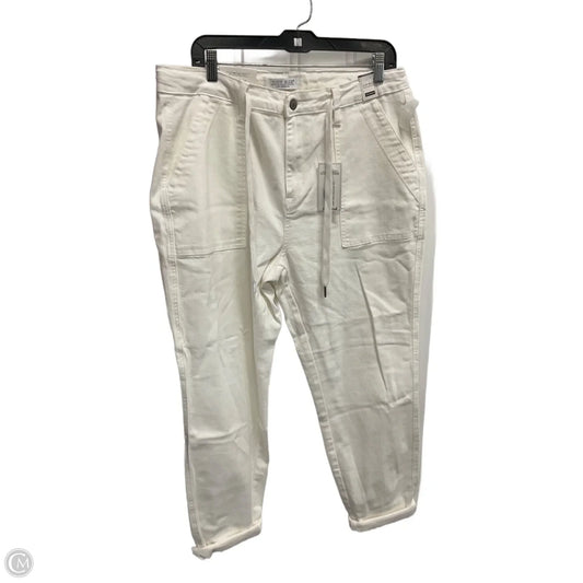 Jeans Straight By Judy Blue In White, Size: 14