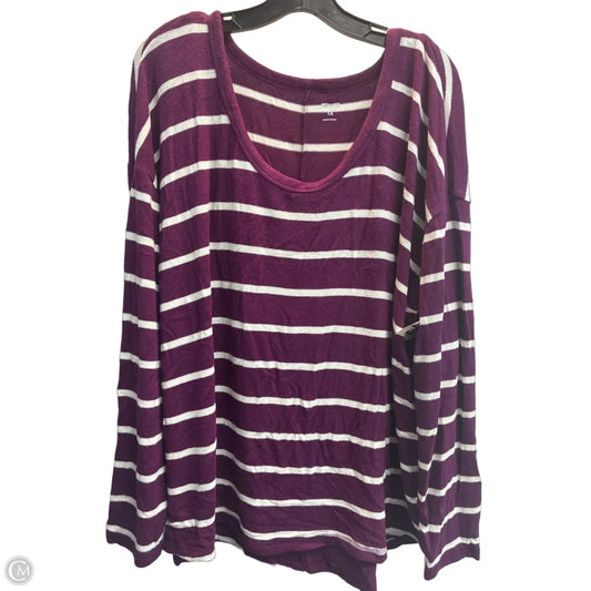 Top Long Sleeve By Sonoma In Striped Pattern, Size: 1x
