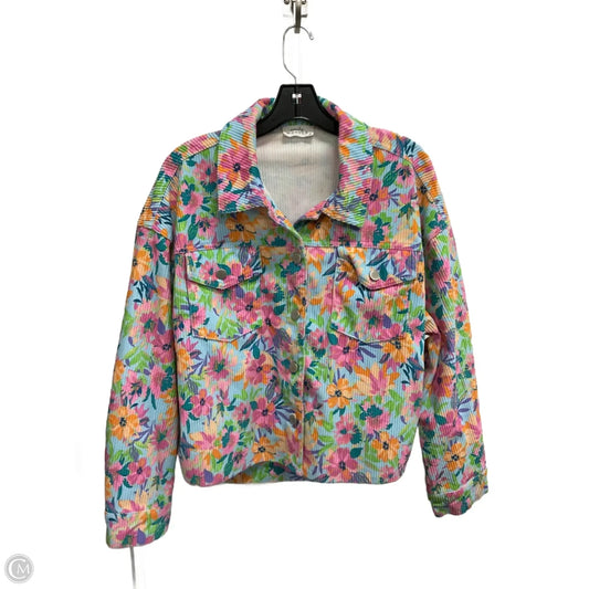 Jacket Denim By Emily Wonder In Floral Print, Size: M