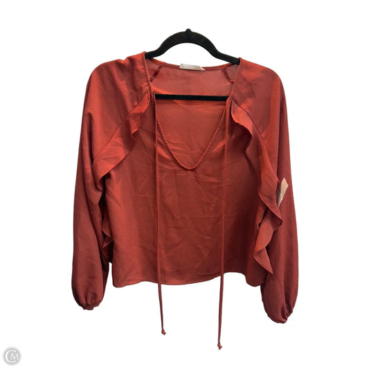 Blouse Long Sleeve By Honey Punch In Red, Size: S