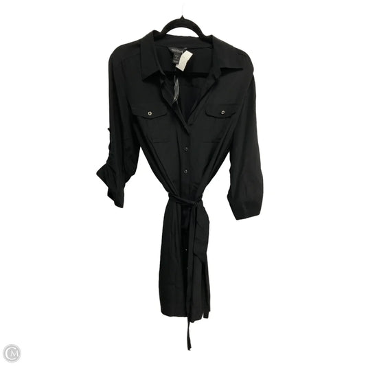 Dress Casual Midi By White House Black Market In Black, Size: L