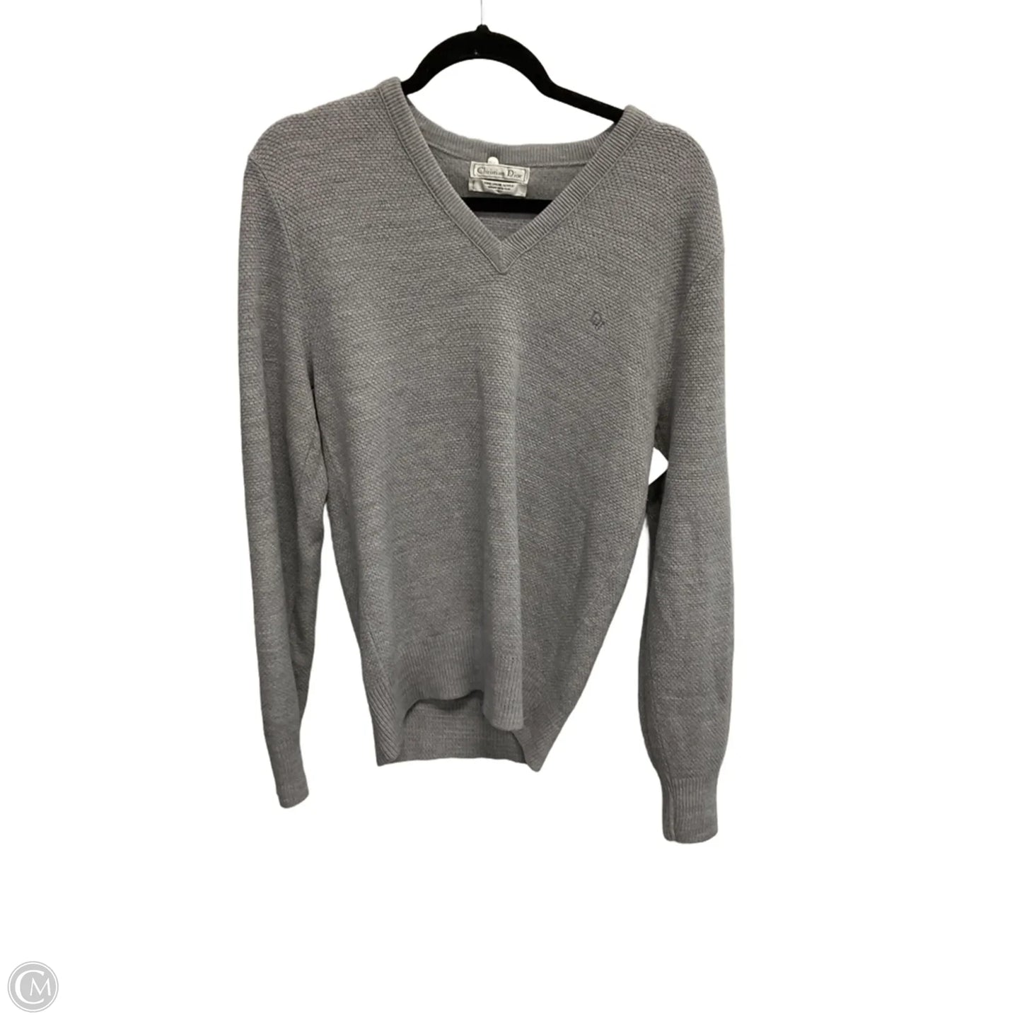 Sweater Luxury Designer By Dior In Grey, Size: L
